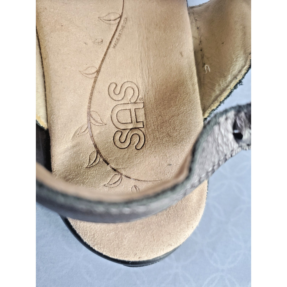 SAS Nudu Sandals Womens Dusk Metallic Pewter Bronze Leather Comfort Shoes Size 6 - Picture 4 of 14